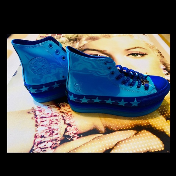 Converse Blue Platform Shoes - Picture 10 of 11